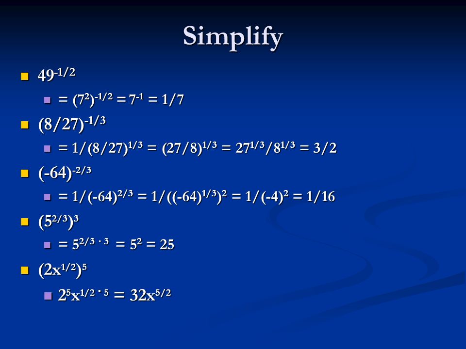 Chapter 7 Radicals Radical Functions And Rational Exponents Ppt Video Online Download