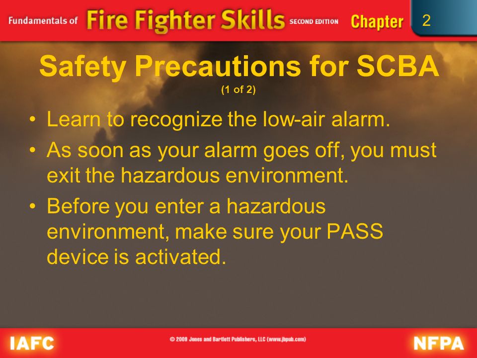 Safety Precautions for SCBA (1 of 2)