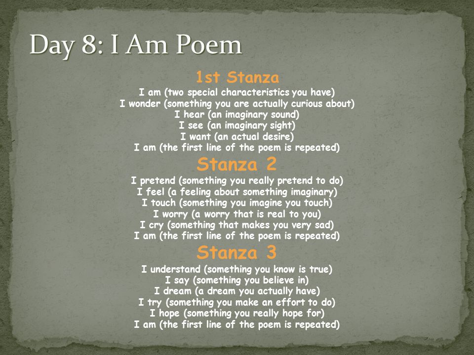 How To Write A 3 Stanza Poem