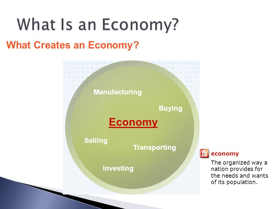 What Is an Economy Economy What Creates an Economy Manufacturing