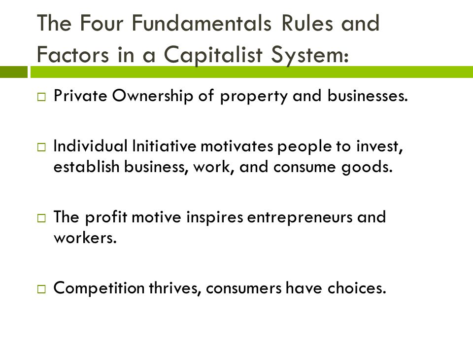factors of capitalism
