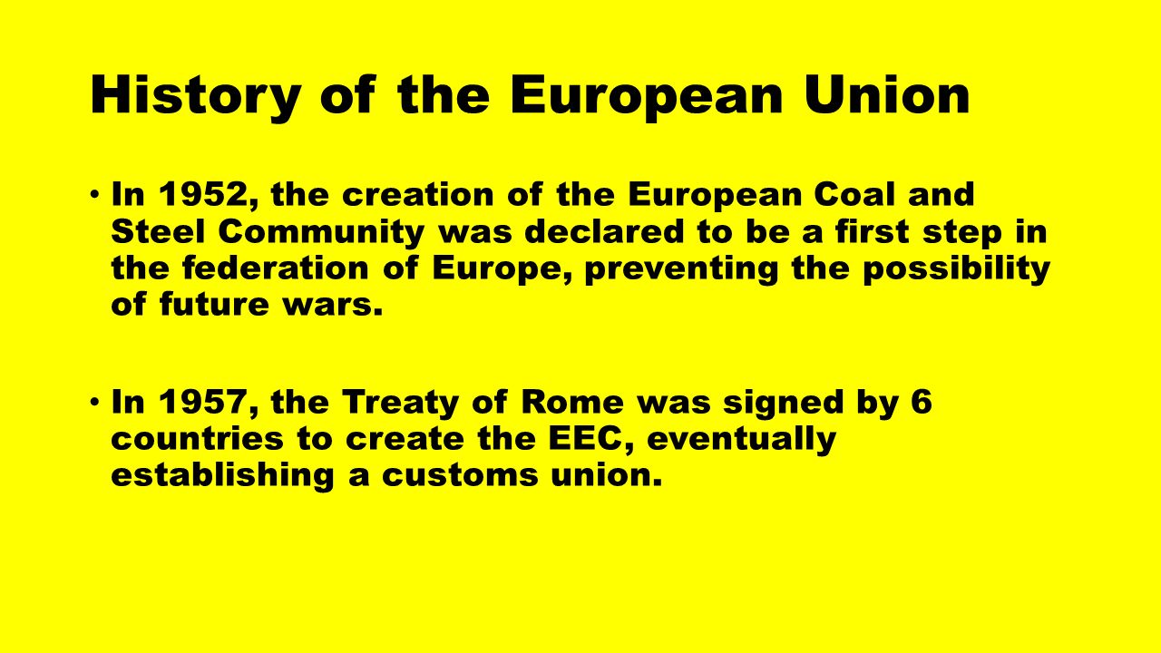 History of the European Union