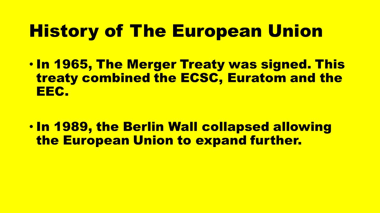 History of The European Union