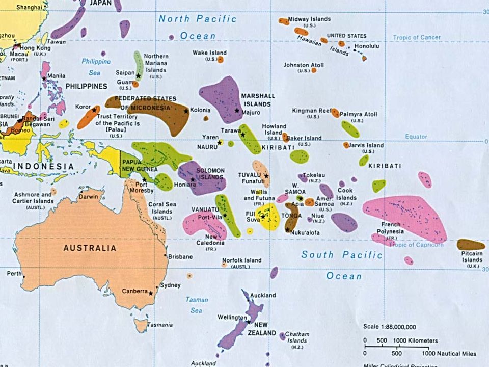 План океании. Политическая карта Океании на русском языке. Полит карта Австралии и Океании. Острова Океании на карте.