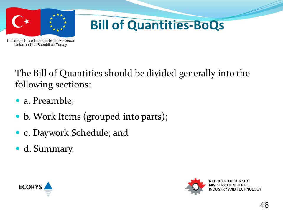 Bill of Quantities-BoQs