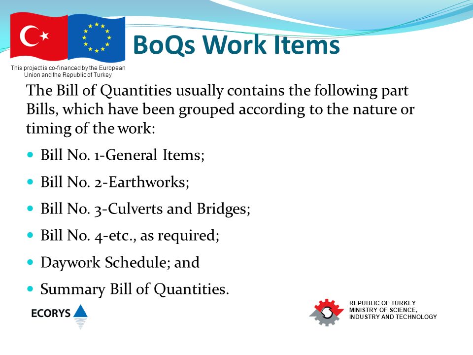BoQs Work Items