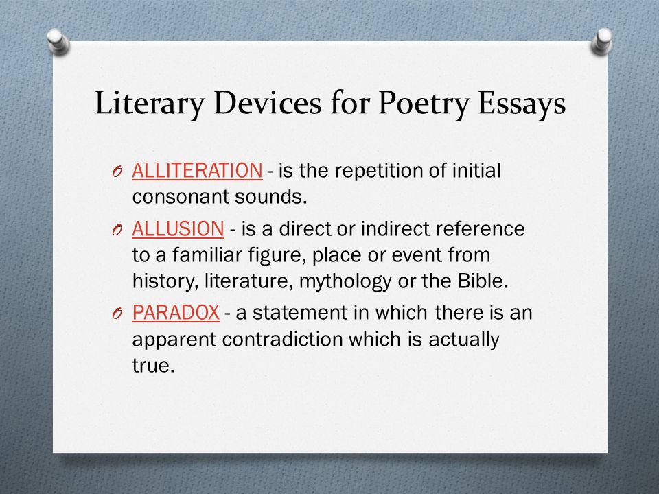 literary devices essay