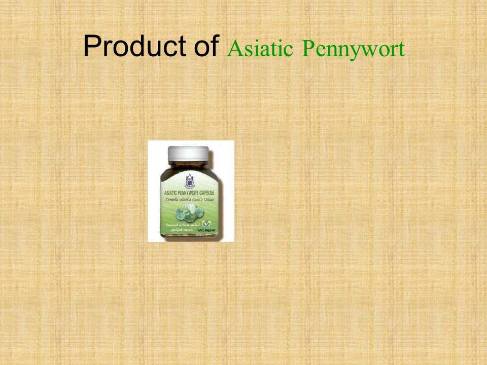 Product of Asiatic Pennywort