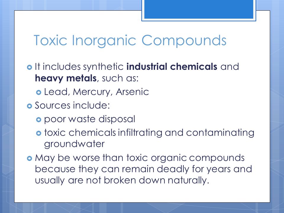 Toxic Inorganic Compounds