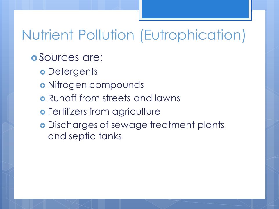 Nutrient Pollution (Eutrophication)