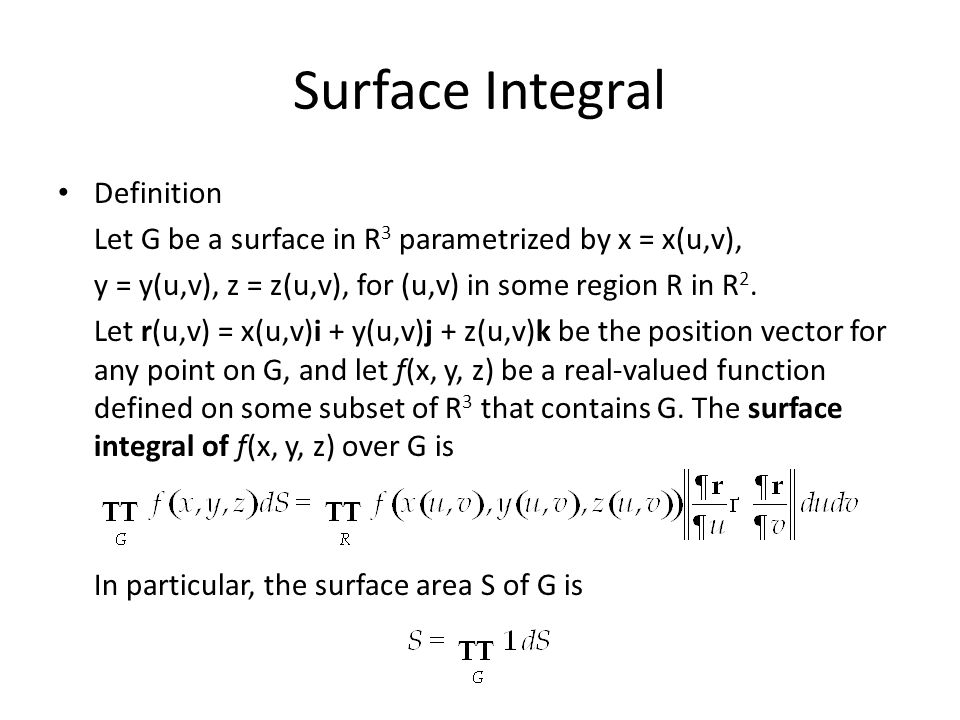 Surface Integral Definition