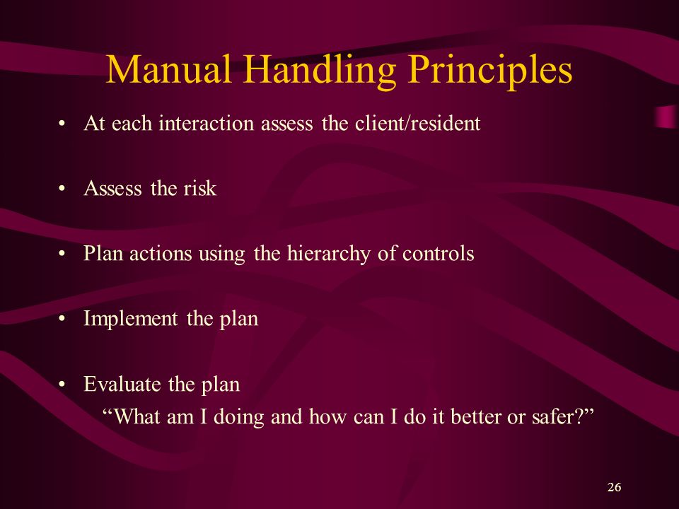Manual Handling Principles