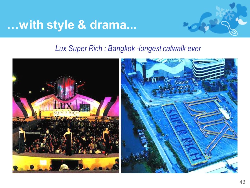 Lux Super Rich : Bangkok -longest catwalk ever