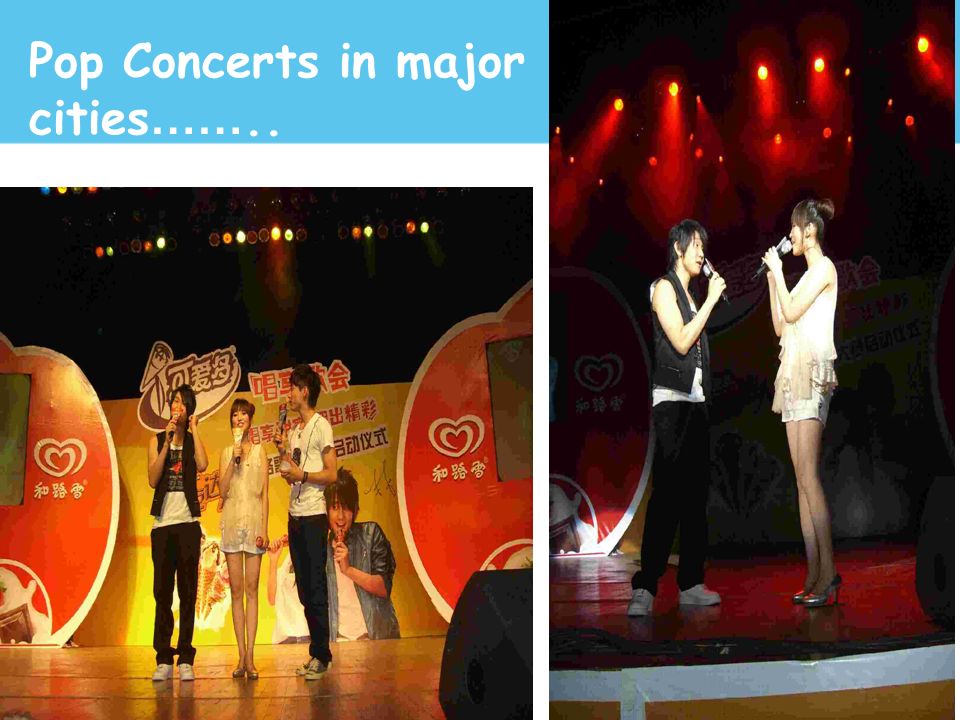 Pop Concerts in major cities……..
