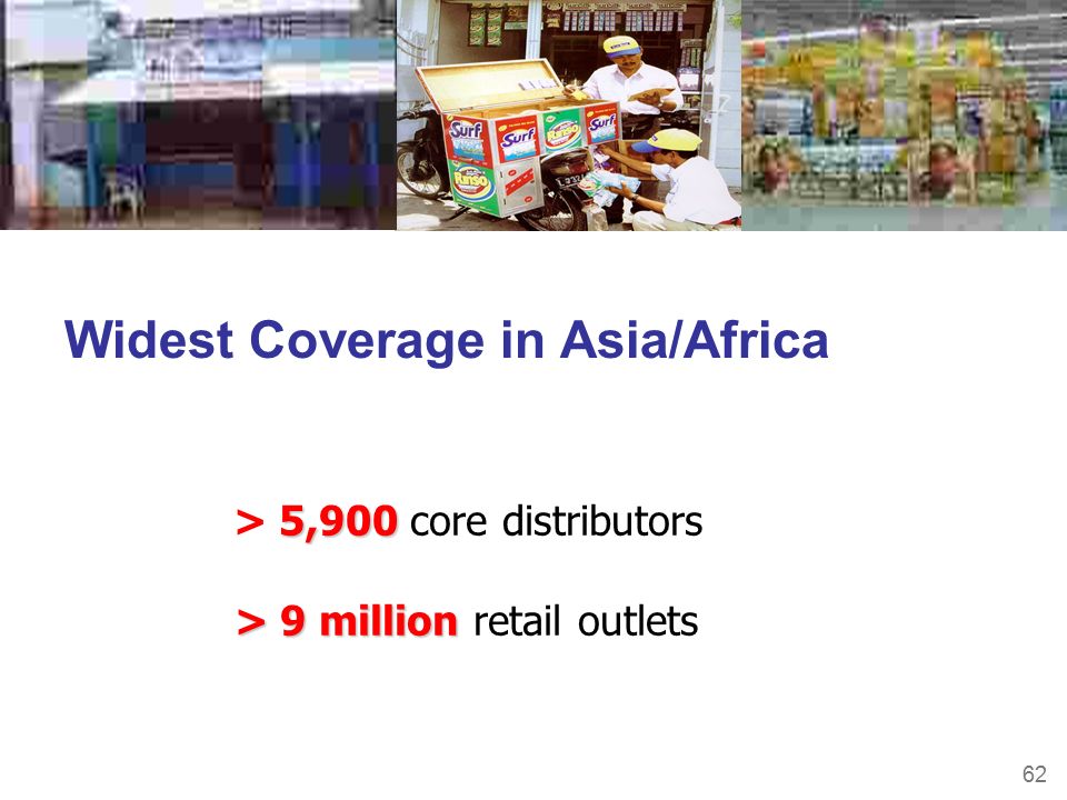 Widest Coverage in Asia/Africa