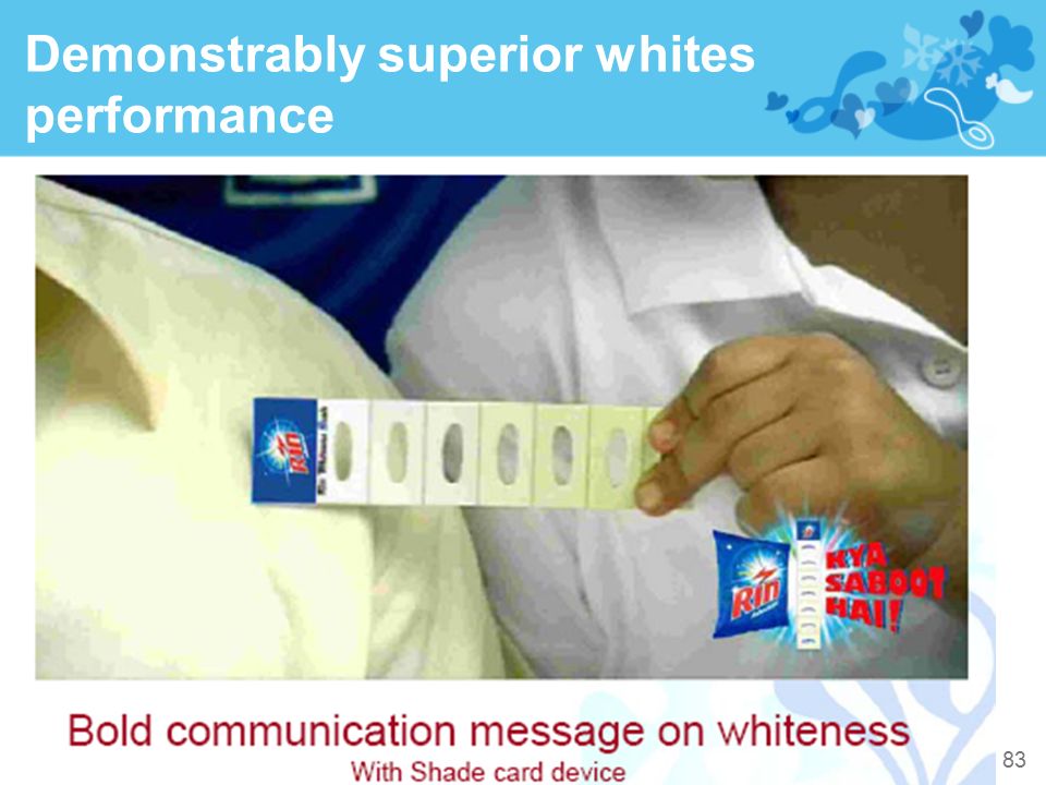 Demonstrably superior whites performance