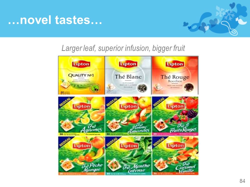 …novel tastes… Larger leaf, superior infusion, bigger fruit