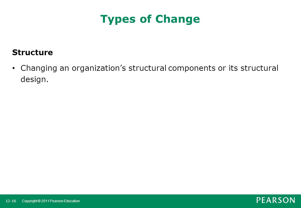 Types of Change Structure
