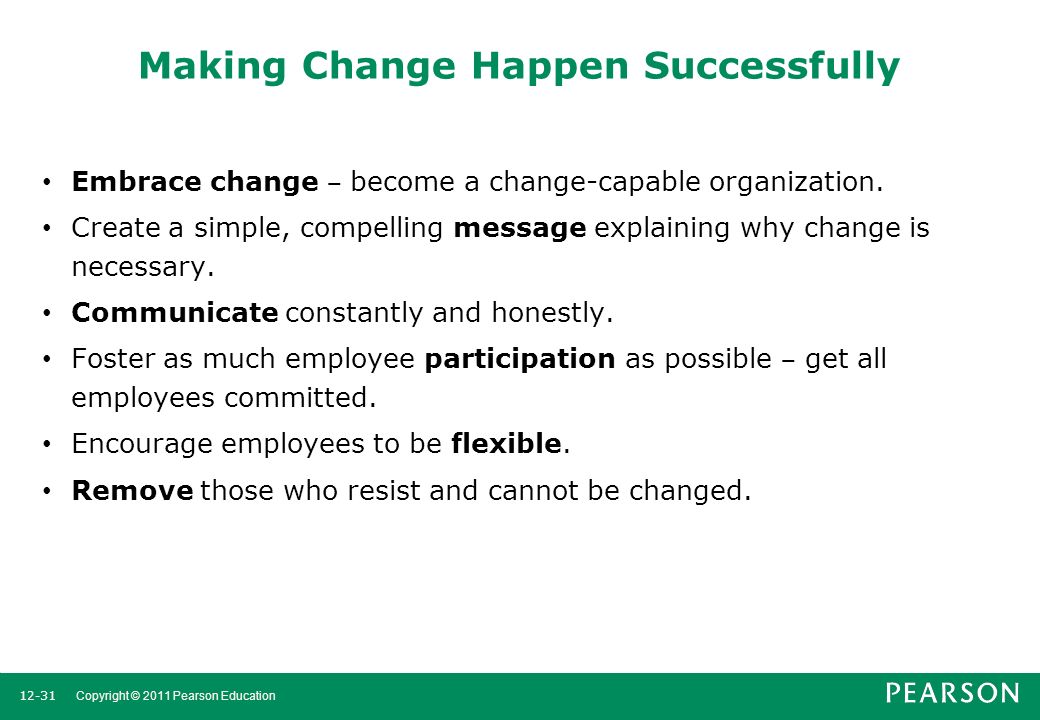 Making Change Happen Successfully