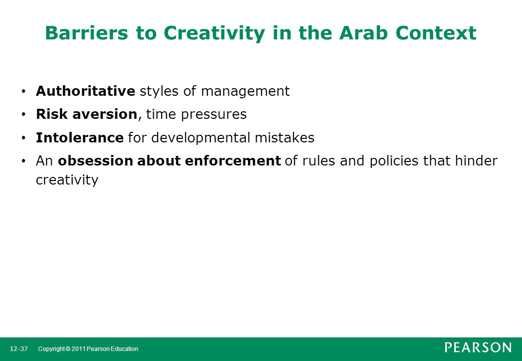 Barriers to Creativity in the Arab Context