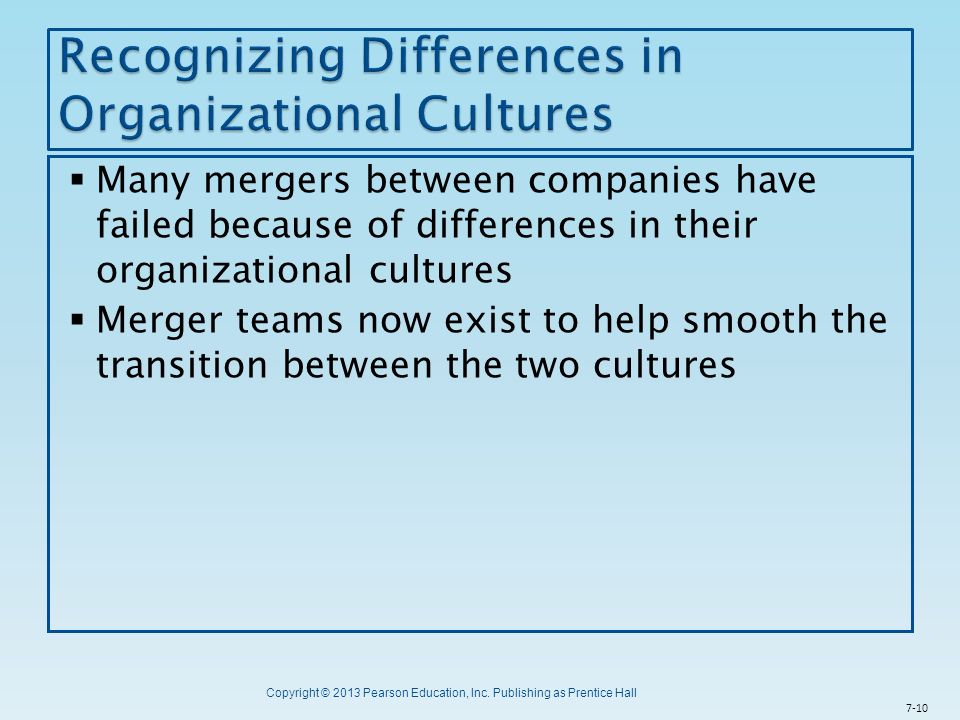 Recognizing Differences in Organizational Cultures