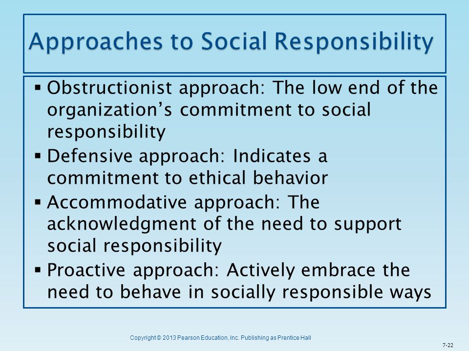 Approaches to Social Responsibility
