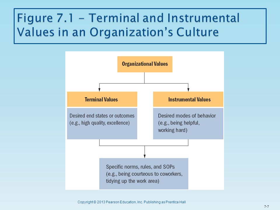 Figure Terminal and Instrumental Values in an Organization’s Culture