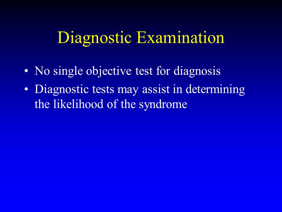 Diagnostic Examination