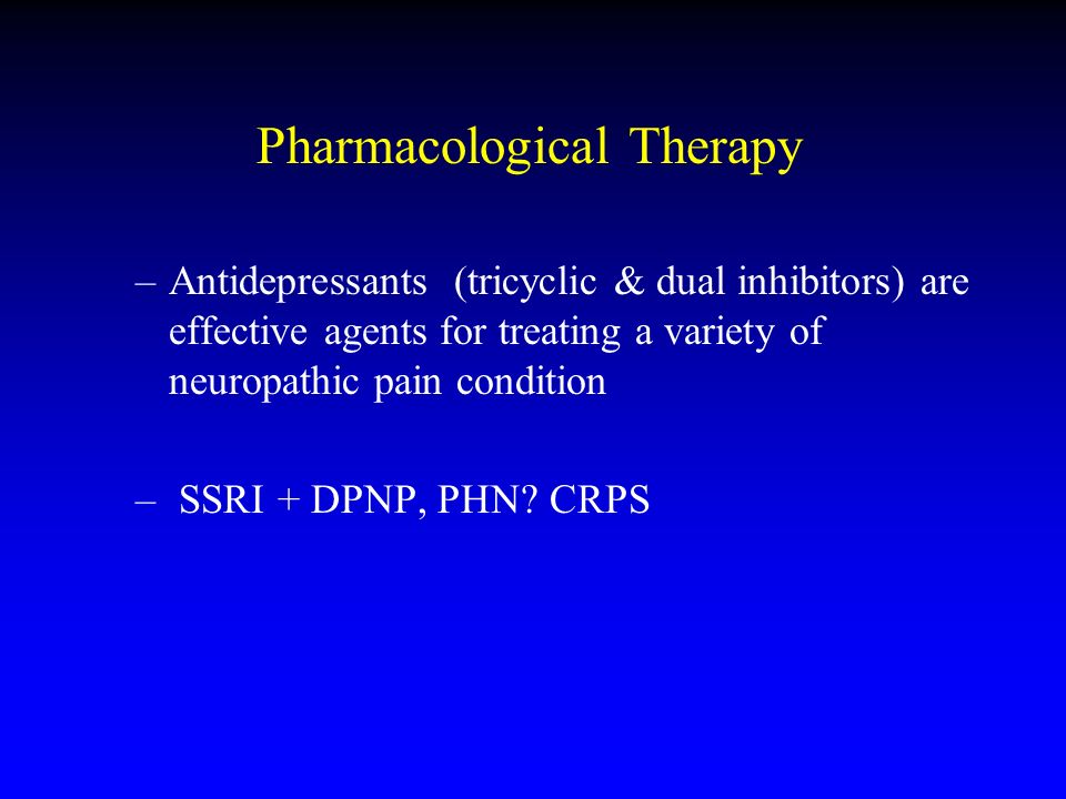 Pharmacological Therapy