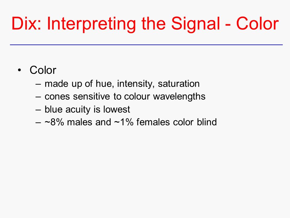 Dix: Interpreting the Signal - Color