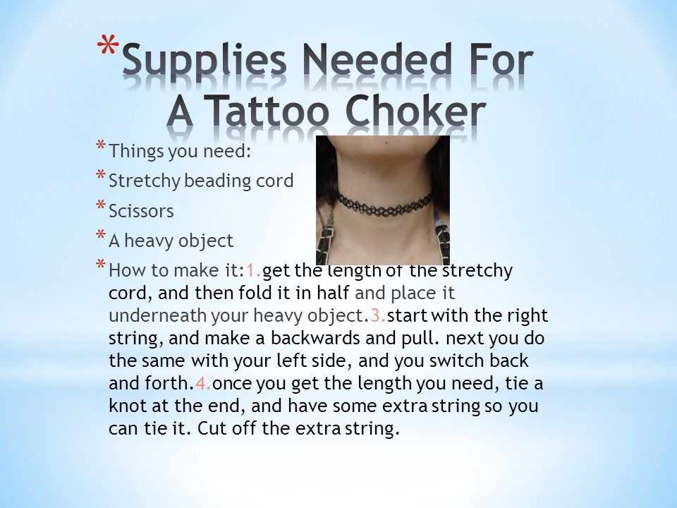 A choker tattoo make to how How to