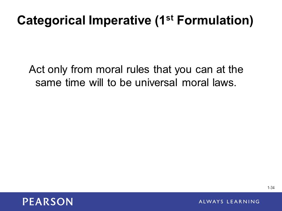Categorical Imperative (1st Formulation)