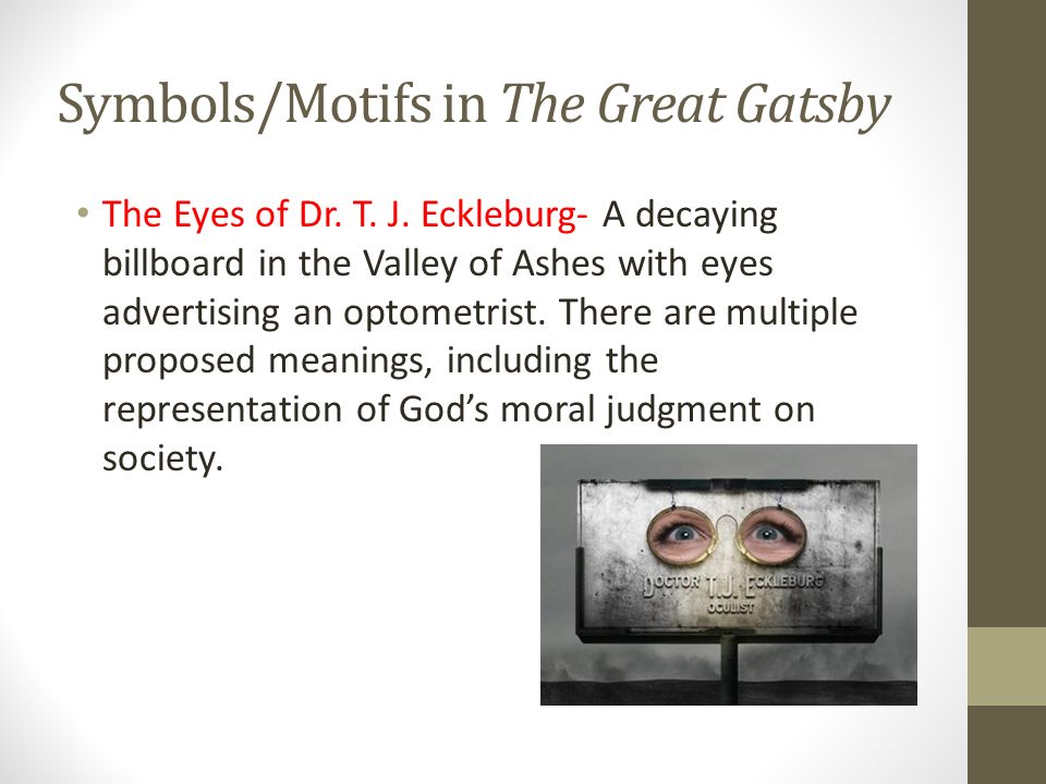 Symbols/Motifs in The Great Gatsby