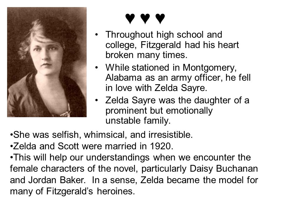 ♥ ♥ ♥ Throughout high school and college, Fitzgerald had his heart broken many times.