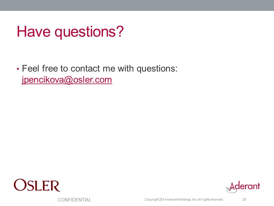 Have questions. Feel free to contact me with questions: