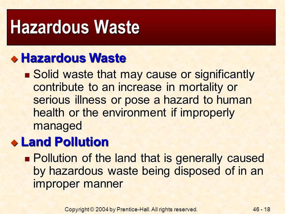 Hazardous Waste Hazardous Waste Land Pollution