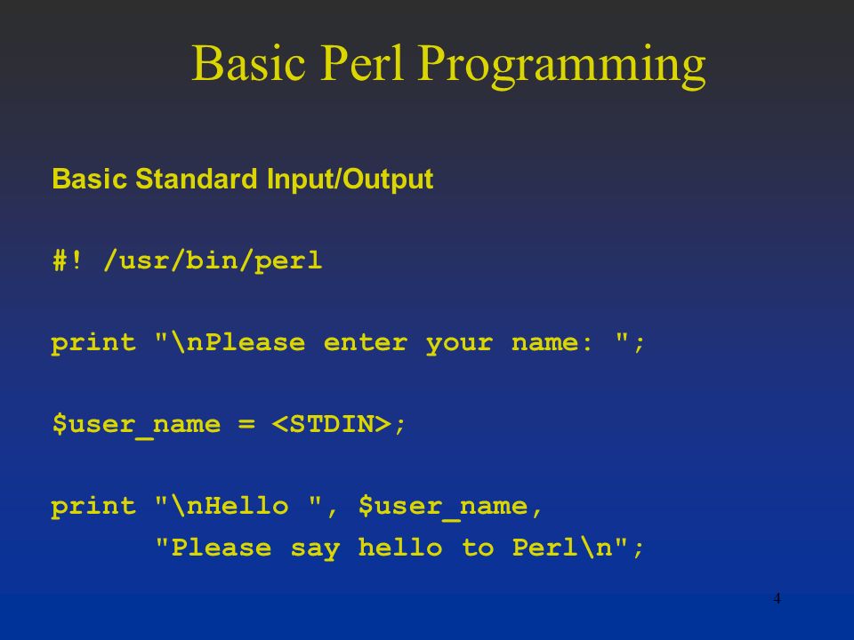Basic Perl Programming - ppt download