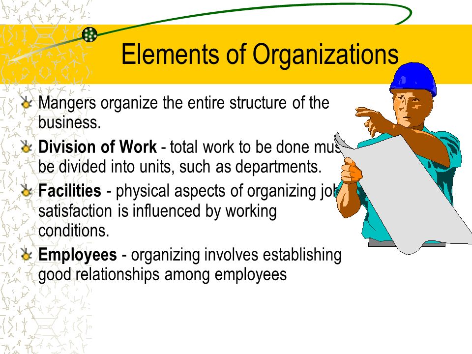 Elements of Organizations