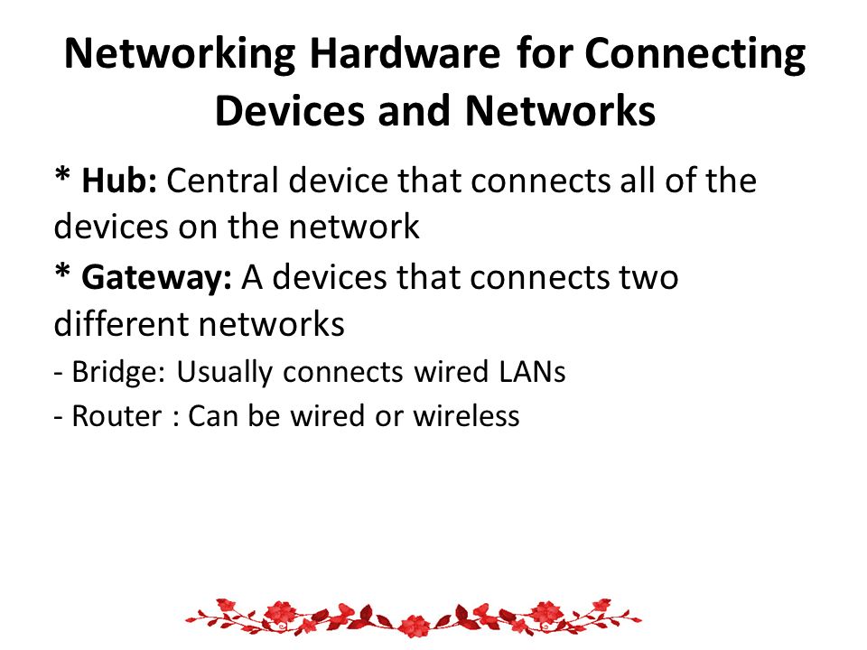 Networking Hardware for Connecting Devices and Networks