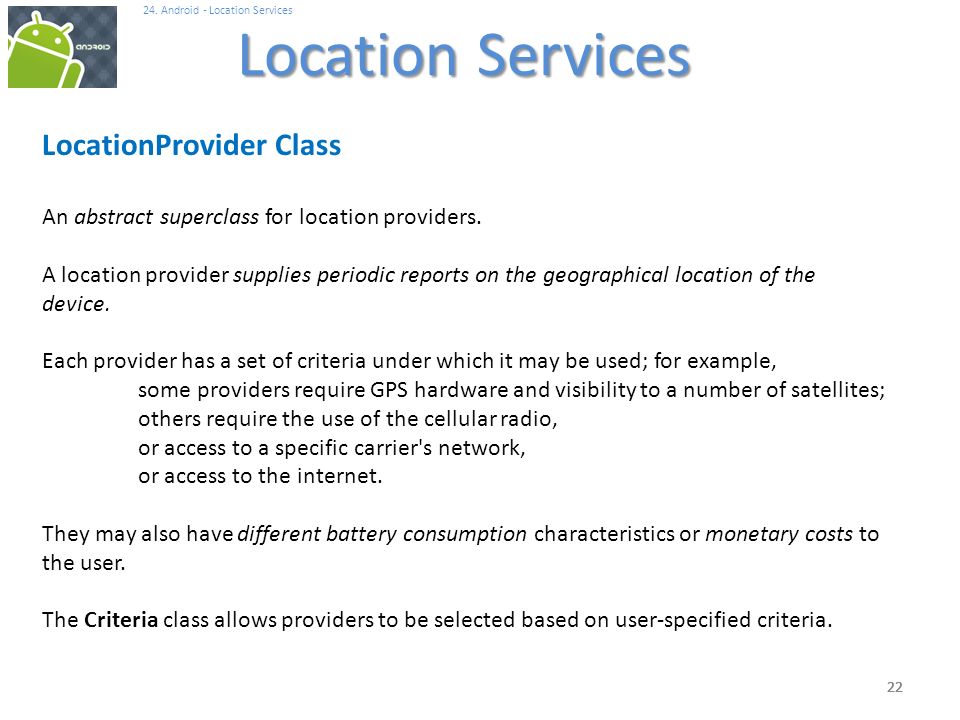 Android Location Based Services Ppt Download