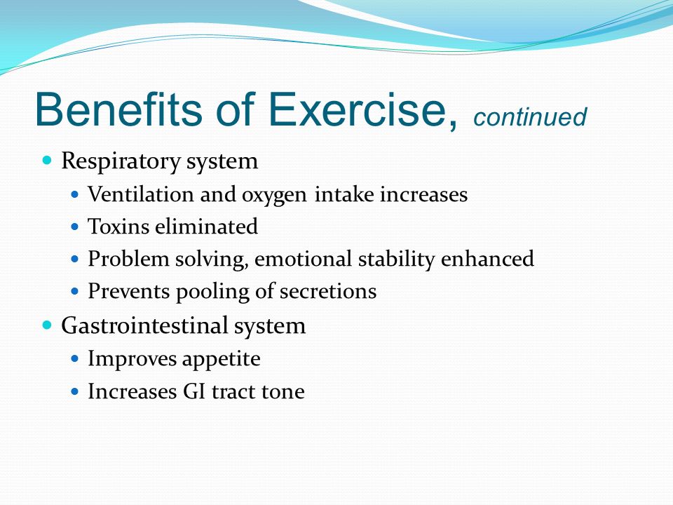 benefits of exercise on the respiratory system