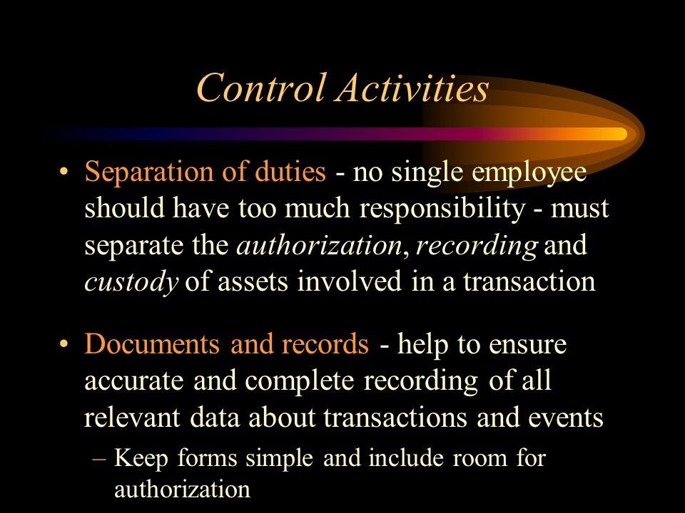 Control Activities