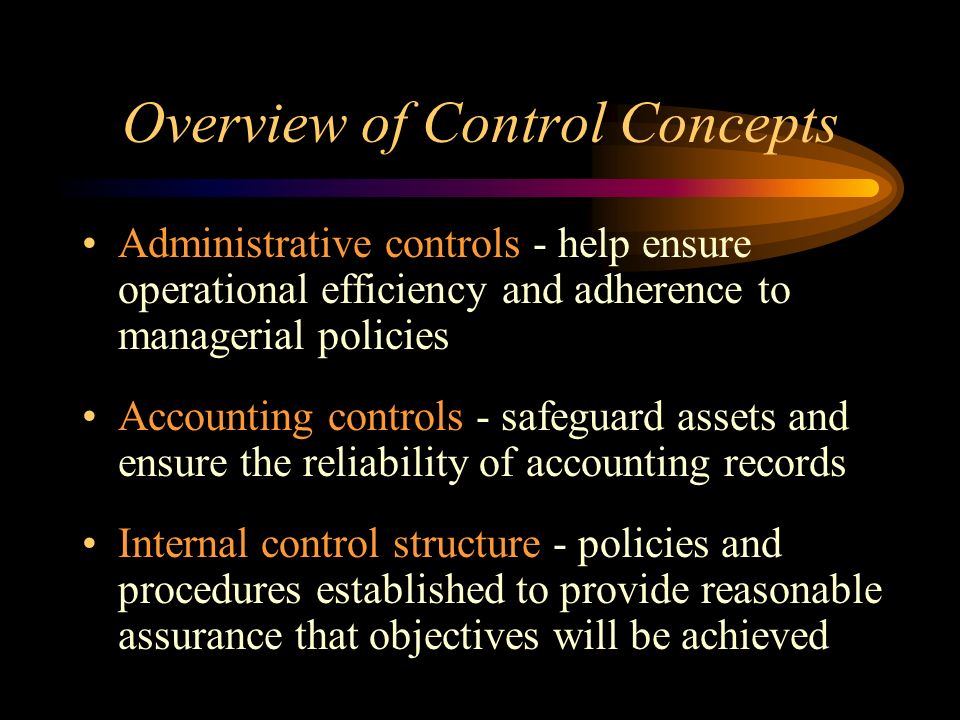 Overview of Control Concepts