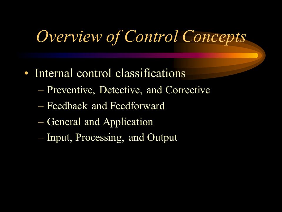 Overview of Control Concepts