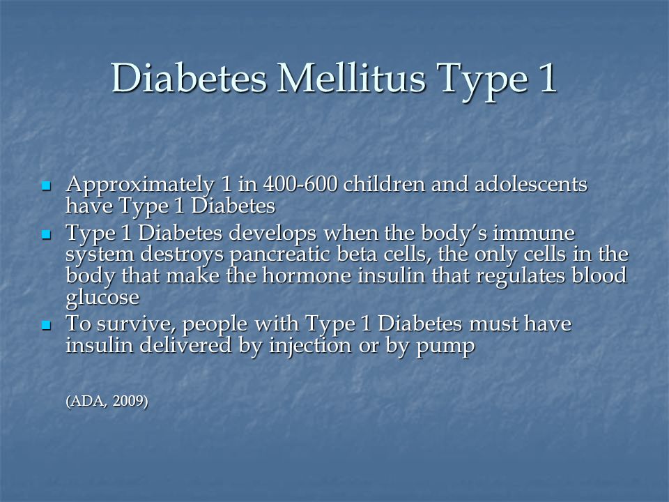 pathophysiology of type 1 diabetes mellitus ppt