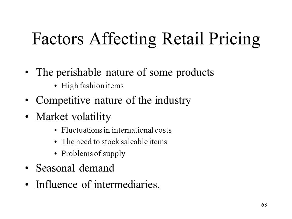 factors affecting retail pricing strategy