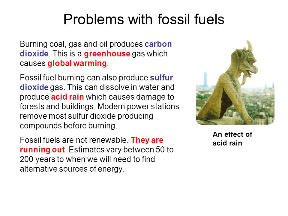 Problems with fossil fuels