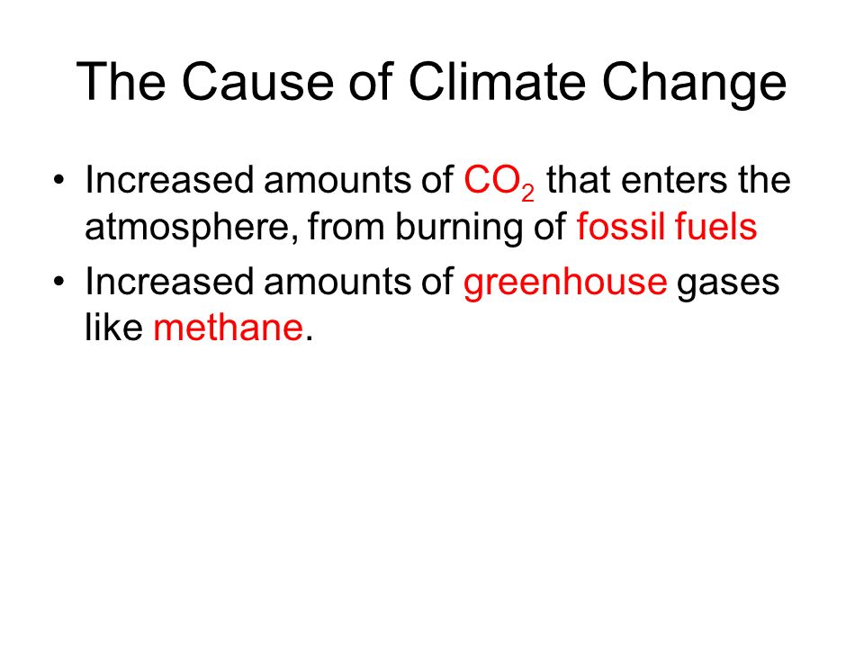 The Cause of Climate Change