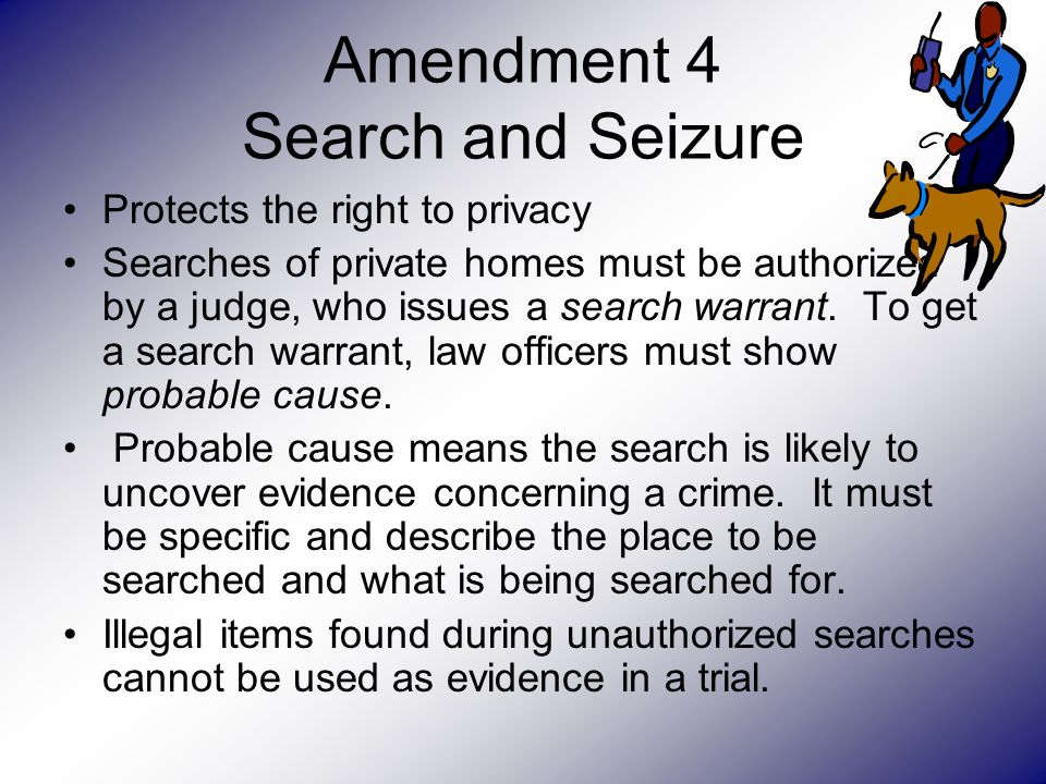 Amendment 4 Search and Seizure