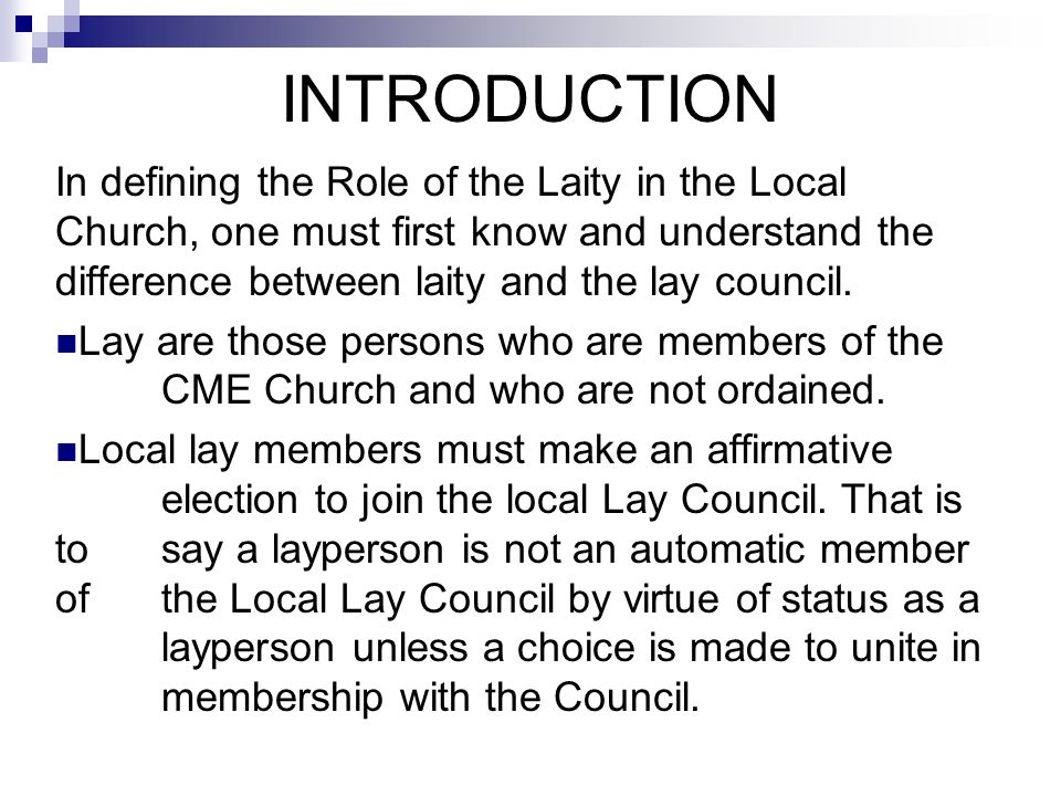 role of the laity in the church